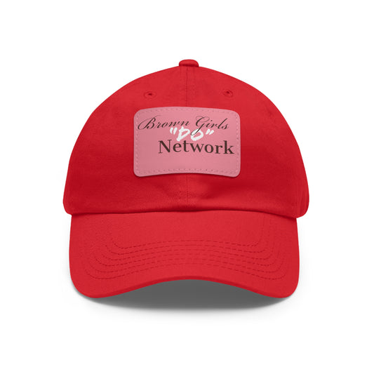 BrownGirlsDoNetwork Hat with Leather Patch (Rectangle)